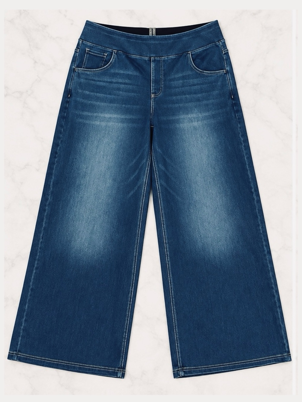Halara Flex High Waisted Baggy Wide Leg Pull On Stretch Jeans Plus Size 1X Comfy
